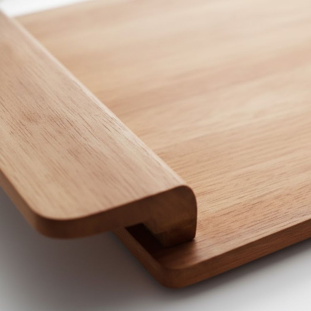 Elegant Wood Handle Tray for Dining Excellence